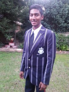 Pravin in his Full Colours Blazer awarded 2014